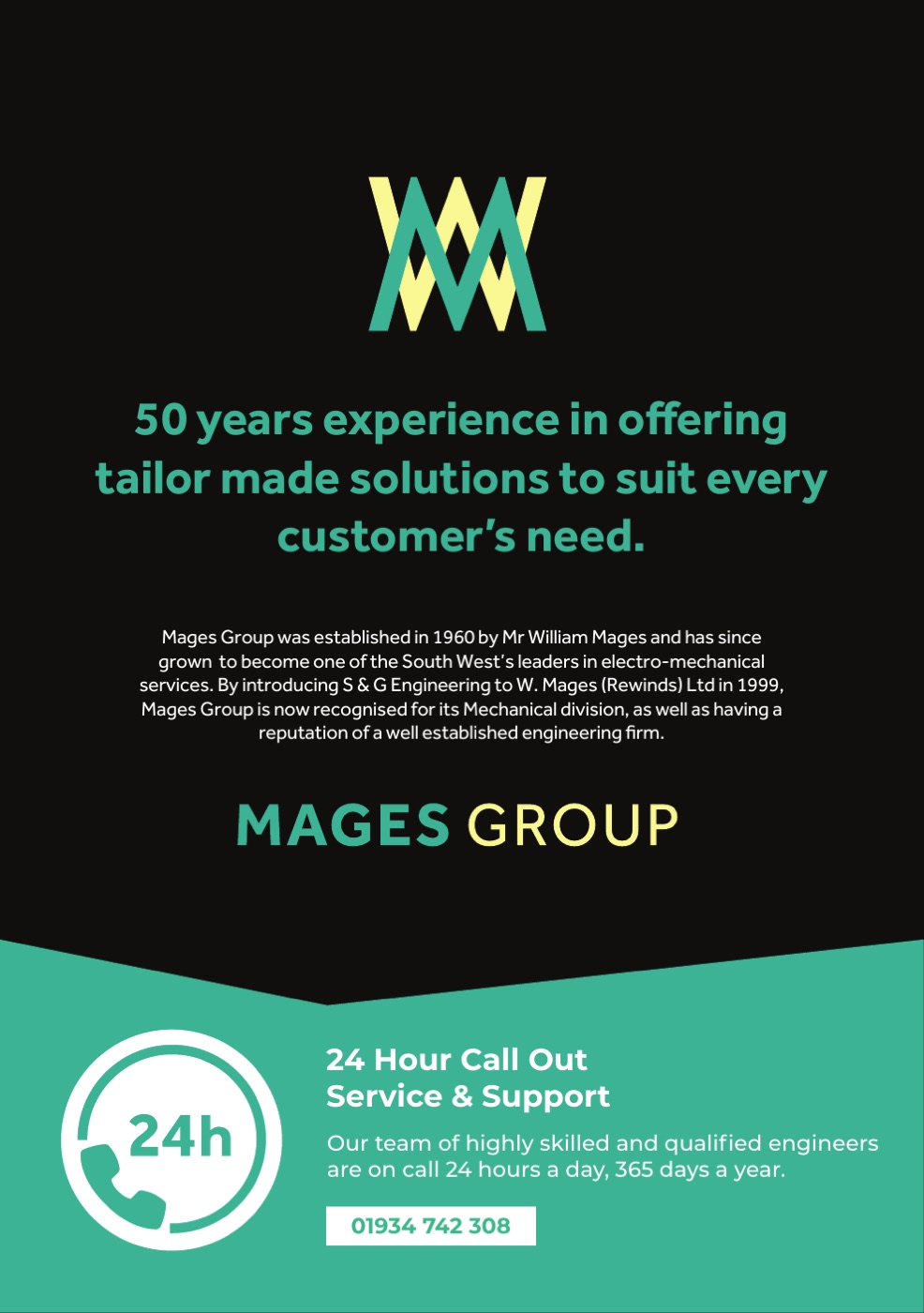 Page 3 of the Mages Group brochure: Who we are